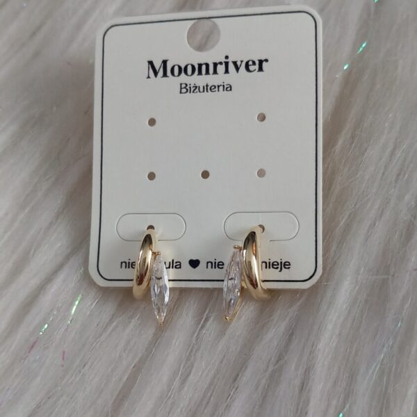Kolczyki, srebro 925, pozłacane 14k Moonriver
