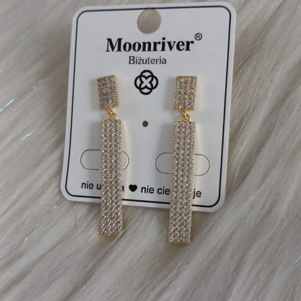 Kolczyki, srebro 925, pozłacane 14k Moonriver
