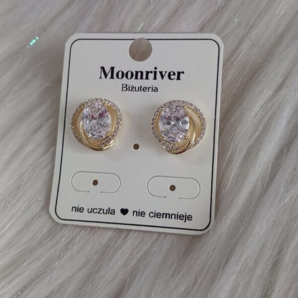 Kolczyki, srebro 925, pozłacane 14k Moonriver