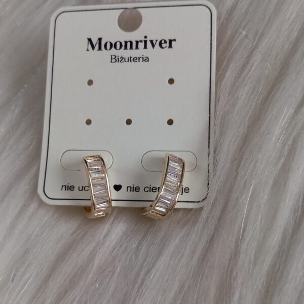 Kolczyki, srebro 925, pozłacane 14k Moonriver