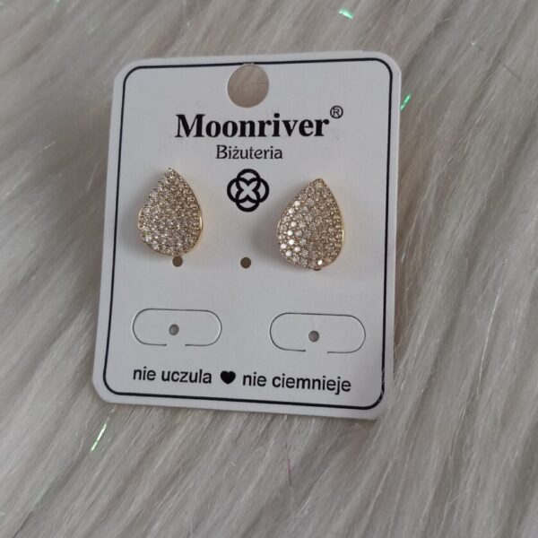 Kolczyki, srebro 925, pozłacane 14k Moonriver