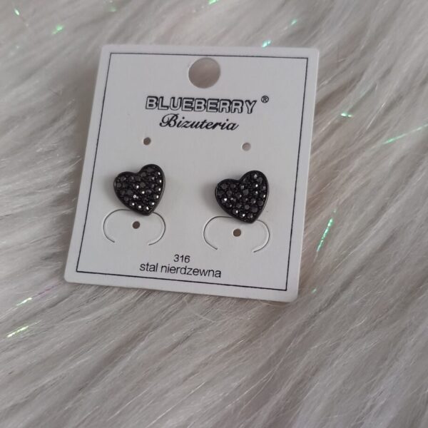 Kolczyki, stal nierdzewna Blueberry