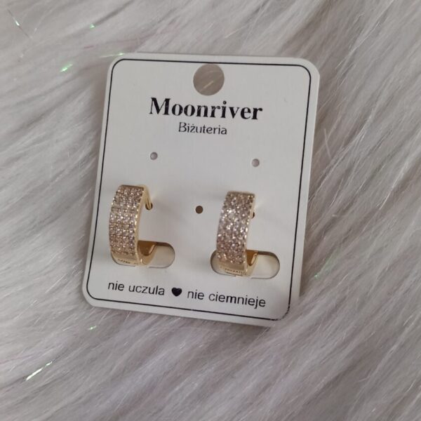 Kolczyki, srebro 925, pozłacane 14k Moonriver