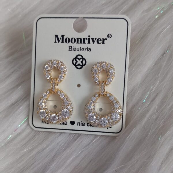 Kolczyki, srebro 925, pozłacane 14k Moonriver