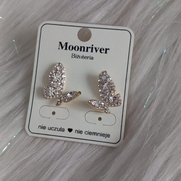 Kolczyki, srebro 925, pozłacane 14k Moonriver
