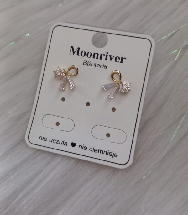 Kolczyki, srebro 925, pozłacane 14k Moonriver