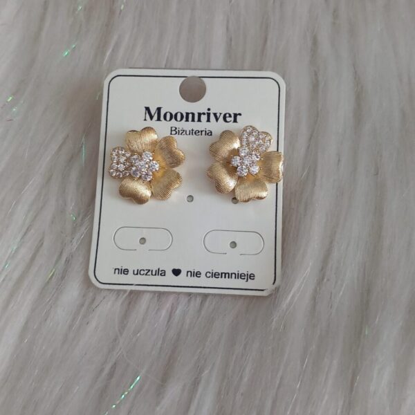 Kolczyki, srebro 925, pozłacane 14k Moonriver
