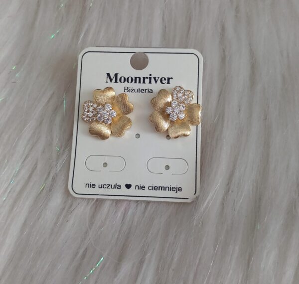 Kolczyki, srebro 925, pozłacane 14k Moonriver