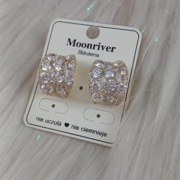 Kolczyki, srebro 925, pozłacane 14k Moonriver