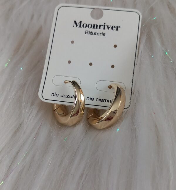 Kolczyki kółka, srebro 925, pozłacane 14k Moonriver 2.2cm