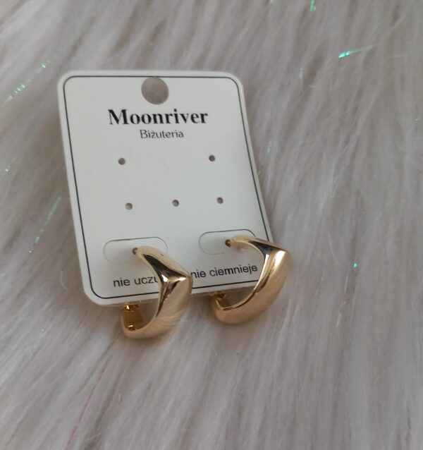 Kolczyki, srebro 925, pozłacane 14k Moonriver