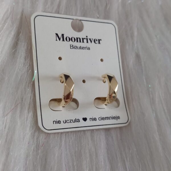 Kolczyki, srebro 925, pozłacane 14k Moonriver