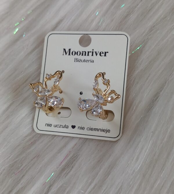 Kolczyki kółka, srebro 925, pozłacane 14k Moonriver