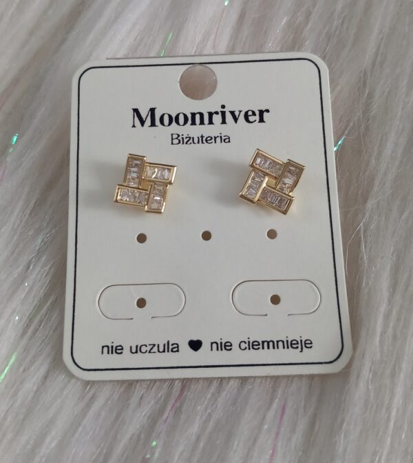 Kolczyki, srebro 925, pozłacane 14k Moonriver