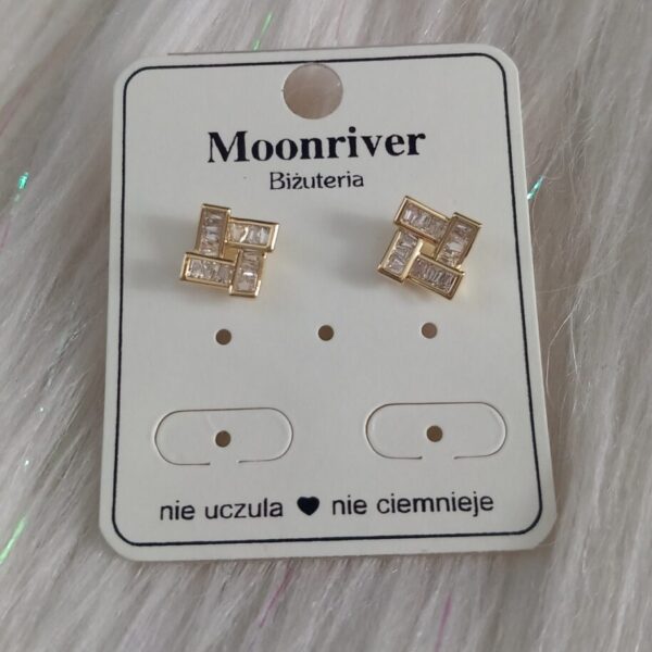 Kolczyki, srebro 925, pozłacane 14k Moonriver
