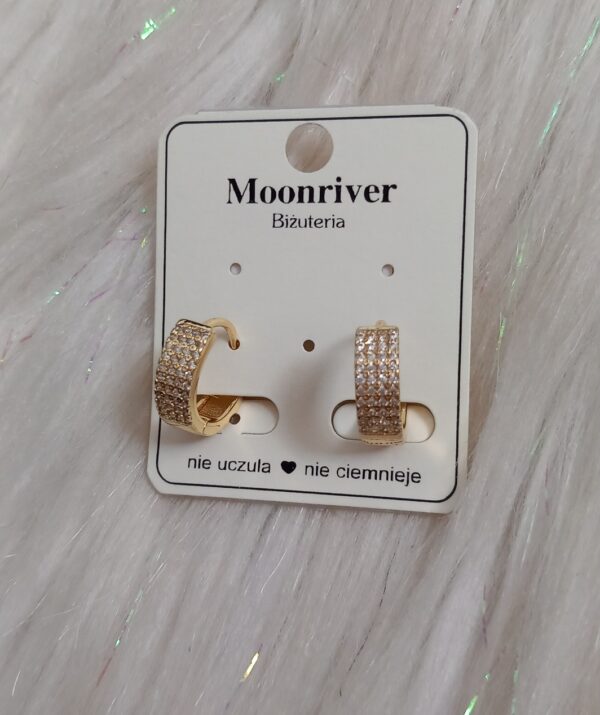 Kolczyki srebro 925, pozłacane 14k Moonriver