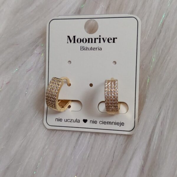 Kolczyki srebro 925, pozłacane 14k Moonriver