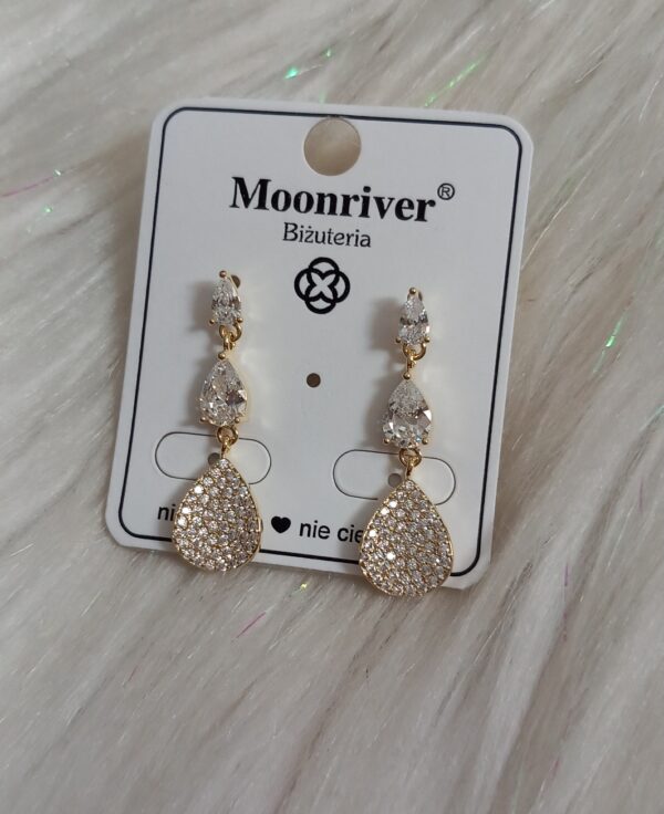 Kolczyki srebro 925, pozłacane 14k Moonriver