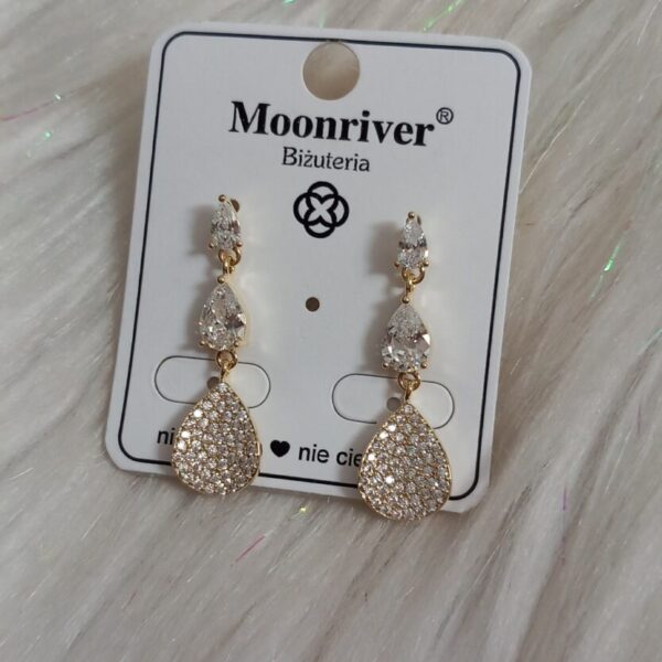 Kolczyki srebro 925, pozłacane 14k Moonriver