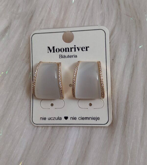Kolczyki srebro 925, pozłacane 14k Moonriver