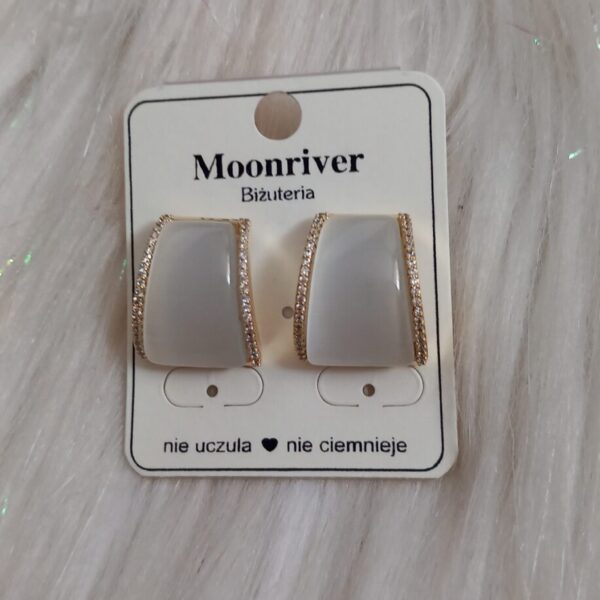 Kolczyki srebro 925, pozłacane 14k Moonriver