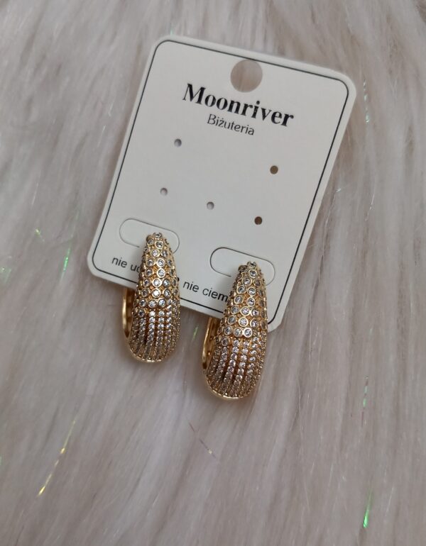 Kolczyki srebro 925, pozłacane 14k Moonriver