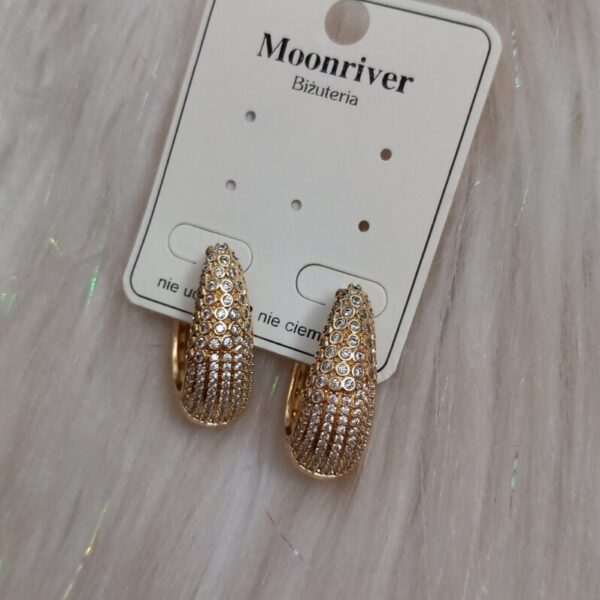 Kolczyki srebro 925, pozłacane 14k Moonriver