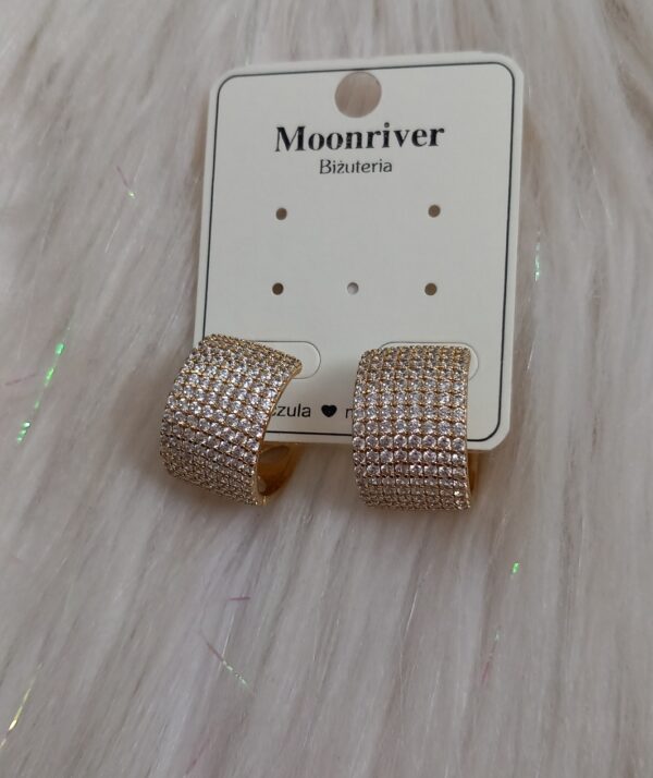 Kolczyki kółka, srebro 925, pozłacane 14k Moonriver