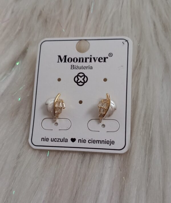 Kolczyki srebro 925, pozłacane 14k Moonriver