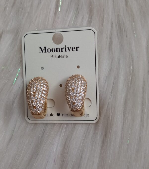 Kolczyki na angielskim zapięciu, srebro 925, pozłacane 14k Moonriver