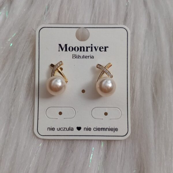 Kolczyki srebro 925, pozłacane 14k Moonriver