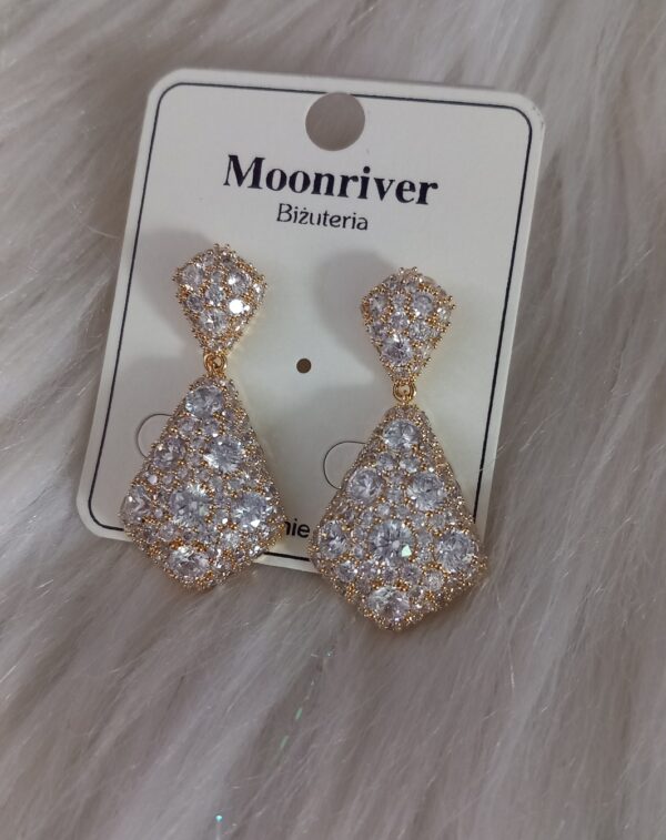 Kolczyki srebro 925, pozłacane 14k Moonriver