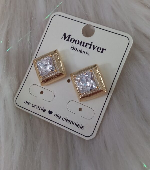 Kolczyki srebro 925, pozłacane 14k Moonriver