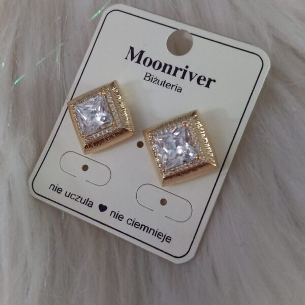 Kolczyki srebro 925, pozłacane 14k Moonriver