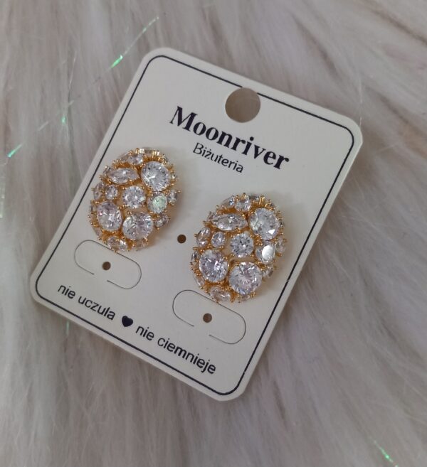 Kolczyki srebro 925, pozłacane 14k Moonriver