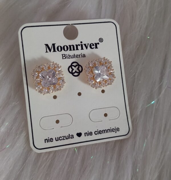 Kolczyki srebro 925, pozłacane 14k Moonriver