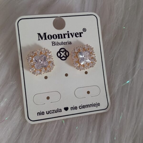 Kolczyki srebro 925, pozłacane 14k Moonriver