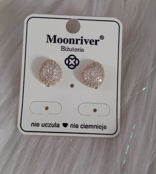 Kolczyki srebro 925, pozłacane 14k Moonriver