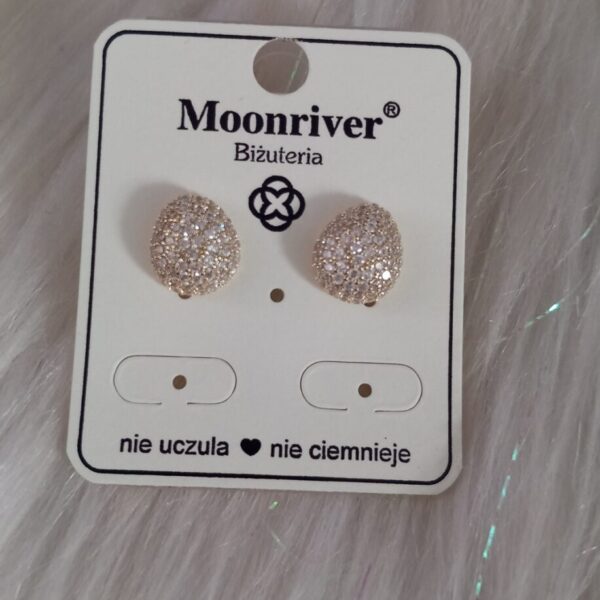Kolczyki srebro 925, pozłacane 14k Moonriver