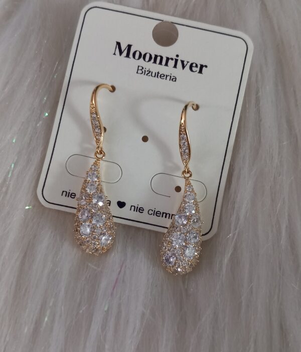 Kolczyki srebro 925, pozłacane 14k Moonriver