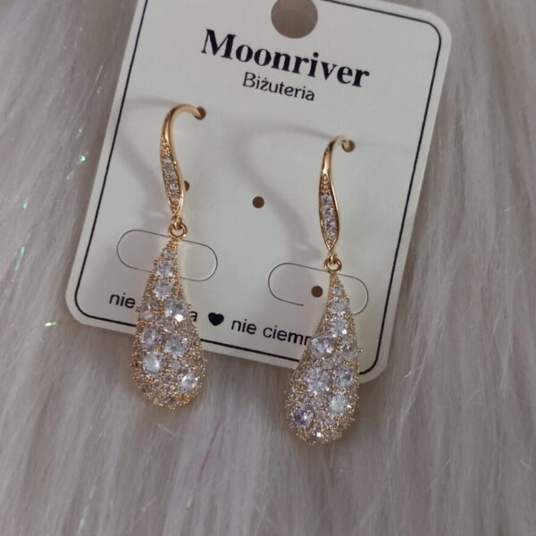 Kolczyki srebro 925, pozłacane 14k Moonriver