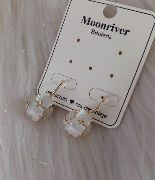 Kolczyki srebro 925, pozłacane 14k Moonriver